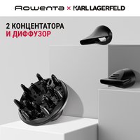 Фен Rowenta CV887LF0 черный/красный, серый