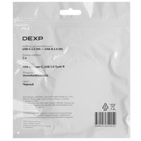 Кабель DEXP USB Type-C - USB Type-B черный 2 м