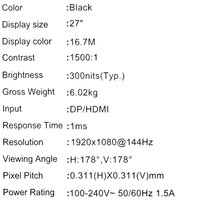 27" Monitor MSI G275L E14 black