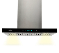 Exhaust hood fireplace Artel Art-1160 Rapido Touch silver/black