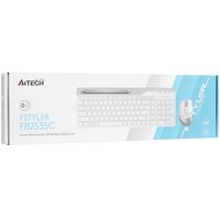 Клавиатура+мышь беспроводная   A4Tech Fstyler FB2535C белый