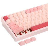 Клавиатура  проводная + беспроводная WOBKEY Rainy75 Pro цвет розовый