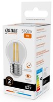 Комплект филаментных ламп Gauss Filament Elementary 52218