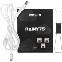 Клавиатура  проводная + беспроводная WOBKEY Rainy75 Pro цвет белый
