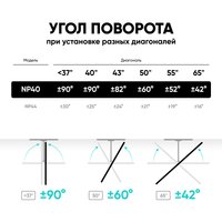 Кронштейн для ТВ ONKRON NP40 черный