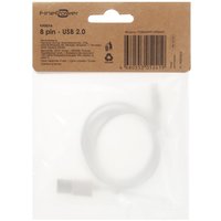 Кабель FinePower Lightning 8-pin - USB Type-A белый 1 м
