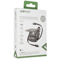 Дорожный набор аксессуаров Acefast micro USB-B, USB Type-C - USB Type-A, USB Type-C черный 0.95 м