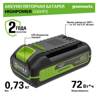 Battery Greenworks High Power G40HP2 40V