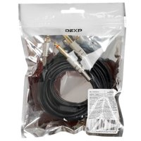 Кабель   DEXP jack 3.5 мм - jack 6.3 мм х2 шт. черный