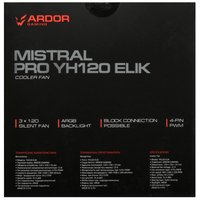 Fan kit ARDOR GAMING Mistral PRO YH120 ELIK ARGB  black