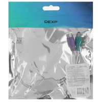 Кабель DEXP PS/2 x2 - USB Type-A белый 0.3 м