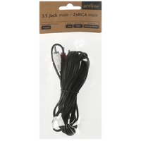Кабель   Aceline jack 3.5 мм - 2RCA черный