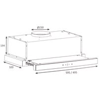 Вытяжка телескопическая DEXP TH60-SVFS белый/белый