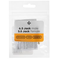 Адаптер   DEXP jack 6.3 мм - jack 3.5 мм золотистый