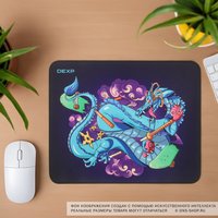 Коврик DEXP OM-L Neondragon (L) голубой