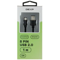 Cable DEXP Lightning 8-pin - USB Type-A black 1 m