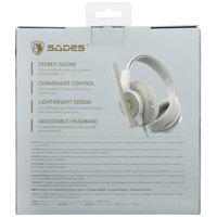 Проводные наушники Sades SA-703 Upower  белый 2025