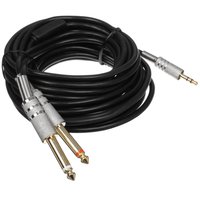 Кабель   DEXP jack 3.5 мм - jack 6.3 мм х2 шт. черный
