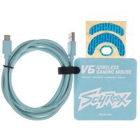 Мышь беспроводная/проводная Scyrox V6  синий