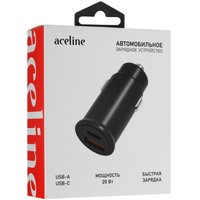 Автомобильное ЗУ Aceline A20ACQCPDPB черный