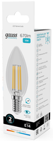 Лампа филаментная Gauss Filament Elementary Свеча 10W 670lm 4100К Е14 LED 1/10/100