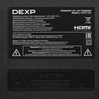 43" (109 см) Телевизор DEXP F431 серый
