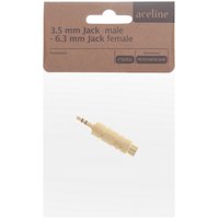 Адаптер   Aceline jack 3.5 мм - jack 6.3 мм золотистый