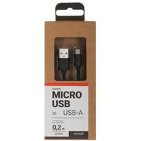 Кабель Aceline micro USB-B - USB Type-A черный