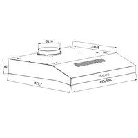 Вытяжка подвесная DEXP SH60-SV0B черный/черный
