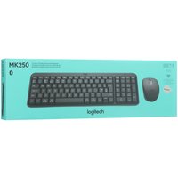 Клавиатура+мышь беспроводная   Logitech MK250 Compact черный