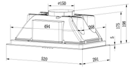 Вытяжка полновстраиваемая Weissgauff BOX 850 WH белый