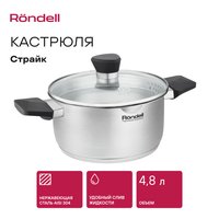 Кастрюля Rondell Strike Grey Ultra RDS-1949 4.8 л 24 см серебристый