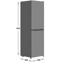 Холодильник с морозильником   DEXP B2-27AMG серебристый