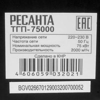 Тепловая пушка газовая Ресанта ТГП-75000
