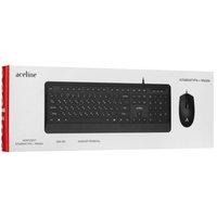 Клавиатура+мышь  проводная  Aceline KY-348 черный