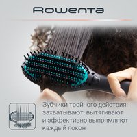 Расческа-выпрямитель Rowenta Power Straight CF5820F0 черный