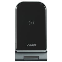 Беспроводное зарядное устройство DEPPA Wireless Charger Slim серый