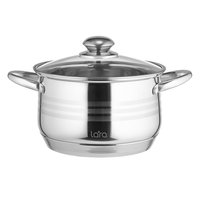 Кастрюля Lara Sonata LR02-582 3.9 л 20 см серебристый