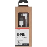 Cable Aceline Lightning 8-pin - USB Type-A white 1 m