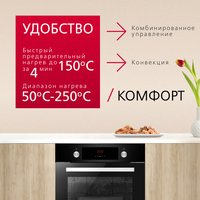 Электрический духовой шкаф Hansa BOES68411 черный