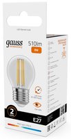 Комплект филаментных ламп Gauss Filament Elementary 52218