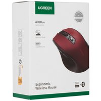 Mouse wireless UGREEN Ergonomic Wireless Mouse [25752] red
