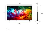 65" (164 см) Телевизор LG 65QNED70A6A черный