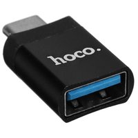 Переходник Hoco USB Type-C - USB Type-A черный