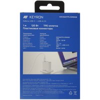 Кабель KEYRON USB Type-C - USB Type-A белый 1 м