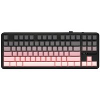 Клавиатура  проводная + беспроводная AULA F87 Pro цвет розовый
