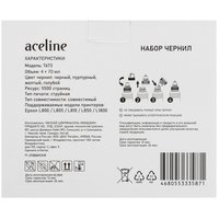 Чернила водорастворимые Aceline T673 голубой, желтый, пурпурный, черный
