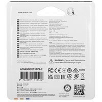 Карта памяти Apacer SDXC 64 ГБ [AP64GSDXC10V9-R]