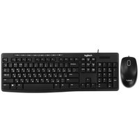 Клавиатура+мышь  проводная  Logitech MK200 черный