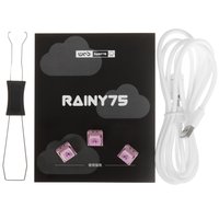 Клавиатура  проводная + беспроводная WOBKEY Rainy75 цвет голубой